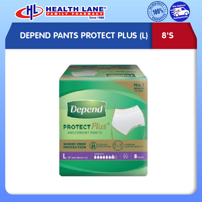 DEPEND PANTS PROTECT PLUS 8'S (L)